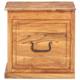 Chest Natural wood Solid acacia wood Small Storage Chest Square 289649