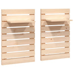 ZNTS Wall-mounted Bedside Shelves 2 pcs Solid Wood Pine 824768