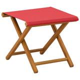 Deck Chair 4 pcs 3 Position Solid Eucalyptus Wood Red 3407796