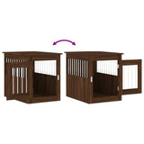 Dog Crate Furniture Brown Oak 55x75x65 cm Engineered Wood 838322