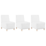 Modular Sofa Unit Armless 3 pcs White 55 x 74 x 82 cm 3399819