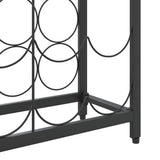 ZNTS Wine Rack for 45 Bottles Black 54x18x100 cm Wrought Iron 358367