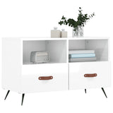 TV Cabinet High Gloss White 80x36x50 cm Engineered Wood 828942