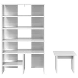 Shoe Cabinet with Shelf 2 pcs White Engineered Wood 8000380