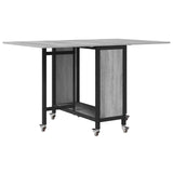 Folding Dining Table with Castors 130 x 80 x 76.5 cm steel PB 8006046