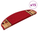 Self-adhesive Stair Mats 15 pcs Red 65x21x4 cm 322410