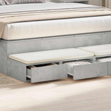 Bed Drawers Concrete Grey 160 x 36.5 x 16.5 cm Engineered Wood 866974
