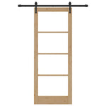Sliding Door Manual ORKDAL Brown 83 x 211 cm Wood and metal 3332447