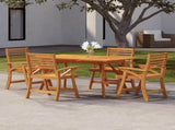 5 Piece Garden Dining Set Solid Wood Acacia 3156862