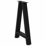 ZNTS Coffee Table Legs A-Shaped 2 pcs Black 50x cm Steel 4012844