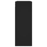Wall Mounted Cabinets 2 pcs Black Engineered Wood 3198034