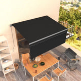 ZNTS Manual Retractable Awning with Blind 3.5x2.5m Anthracite 3069399