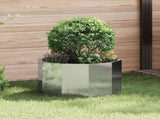 Planter Silver 60 x 60 x 35 cm Galvanised Steel 883743