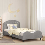 Children's Bed Frame with Headboard Light Grey 90 x 200 cm 42011127