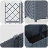 Garden Planter 2 pcs LiGht Grey 80 x 40 x 143 cm PP 42002884