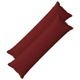 Cushion with Pillow HOUTEN 2 pcs Wine Red Faux Linen 934276