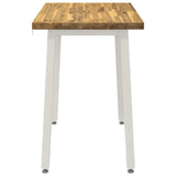 110 x 55 x 75 cm Solid Acacia Wood White Rectangular 937585