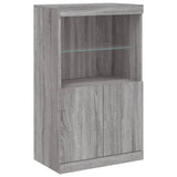 Sideboard with LED Lights Grey Sonoma 60.5x37x100 cm 836670