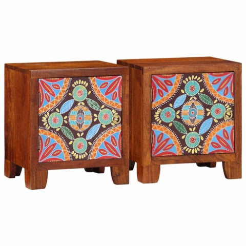 ZNTS Bedside Cabinet 2 pcs 40x30x45 cm Solid Wood Acacia 4016495