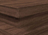Coffee Table with LED Lights Brown Oak 90x50x40 cm 839853