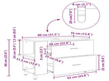 Bathroom Vanity Unit High Gloss White 80 x 35 x 60 cm 889389