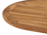 Table Top Oval Solid Teak Wood Natural 42033172
