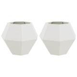 Planter 2 pcs White 75 x 75 x 60 cm Steel 884041