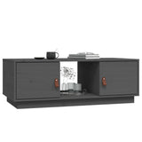 Coffee Table Grey 100x50x35 cm Solid Wood Pine 818267