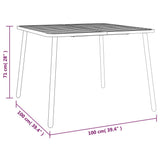 Garden Dining Set Anthracite Steel Medium Stackable 3187989