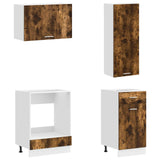 Kitchen Unit LYON 8 pcs Smoked Oak Engineered Wood 3438215
