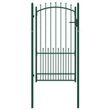 Fence Gate with Spikes EMMEN 100 x 175 cm Powder-coated steel 146396