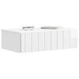 Wall-Mounted Side Table High Gloss White 59 x 34.5 x 17 cm 898319