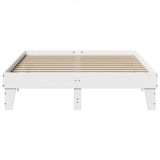 Bed Frame without Mattress White 150x200 cm King Size Solid Wood Pine 855353