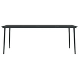 ZNTS 7 Piece Garden Dining Set Black 3099183