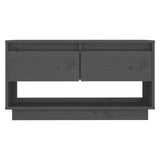 TV Cabinet Grey 74x34x40 cm Solid Wood Pine 813841