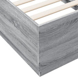 Bed Frame without Mattress Grey Sonoma 90x190 cm Single 3209756