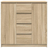 Sideboard with Drawers Sonoma Oak 100.5x35x98.5 cm Engineered Wood 3328455