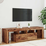 TV Cabinet with LED Lights Old Wood 140x36.5x40 cm Engineered Wood 856303