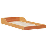 Bed Frame Wax Brown 90 x 200 cm Solid Pine Wood 873333