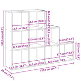 Room Divider Bookcase 3-Tier Old Wood 137.5x29x103.5 cm Engineered Wood 857983