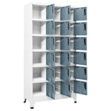 Locker Cabinet Light Grey and Dark Grey 90x40x180 cm Steel 339835