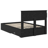 Bed Frame with Headboard Black Oak 120 x 190 cm Engineered Wood 3410004