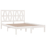 3103994 Bed Frame without Mattress White Solid Wood 120x200 cm