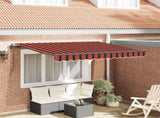 Retractable Awning Orange 250 x 200 cm Fabric 3329376