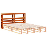 Headboard with Shelves Wax Brown 150 cm Solid Wood Pine 850883