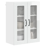 Wall Glass Cabinet PORTO High Gloss White 60 x 31 x 80 cm 885439