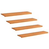 Stair Treads 4 pcs 110 x 25 x 2 cm Light Brown Solid Beech Wood 3446200