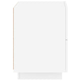 Bedside Cabinets with LED Lights 2 pcs White Engineered Wood 836736