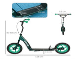 Kids Scooter with Adjustable Handlebar, Children's Kick Scooter with Non-slip Footplate, Rear Brake, T3398P348528