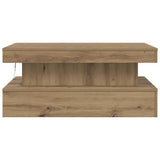 Coffee Table with LED Lights Artisian Oak 90x50x40 cm 857715